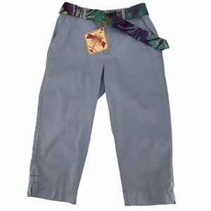 Caribbean Joe Blue Ankle Cropped Pants